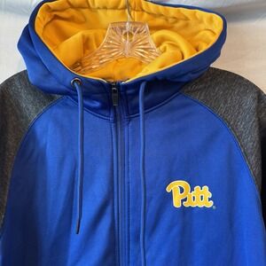 New Colosseum Pittsburgh Panthers Pitt Men Hoodie Sweatshirt Zip Jacket Blue Sma